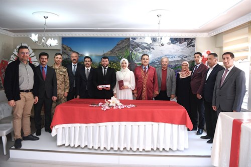 Sayın Vali/Belediye Başkan Vekilimiz, Nursel Karadeniz ve Cihan Kaya çiftinin nikah akdini gerçekleştirdi